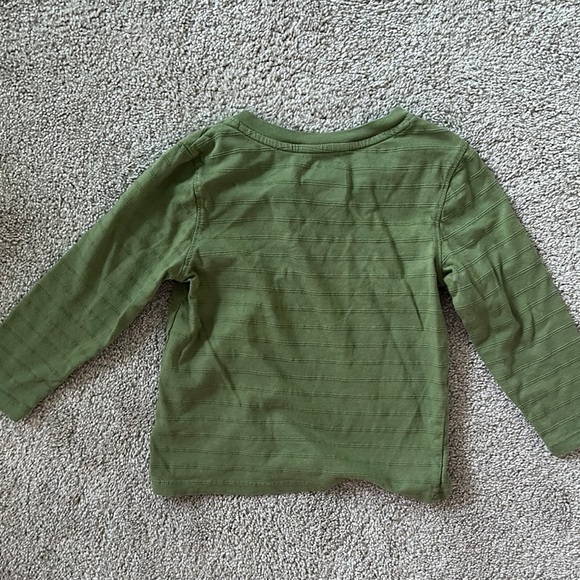 Kids Long Sleeve Henley and Pocket Tee Set - Green and Gray - Picture 5 of 5